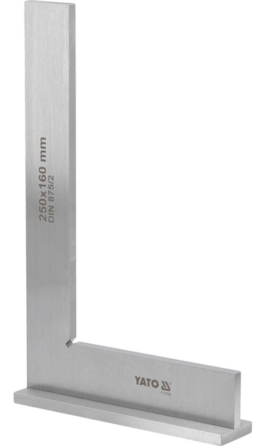 Kątownik ślusarski YATO ze stopką 250 x 160 mm kl. II (YT-70764) - obraz 2