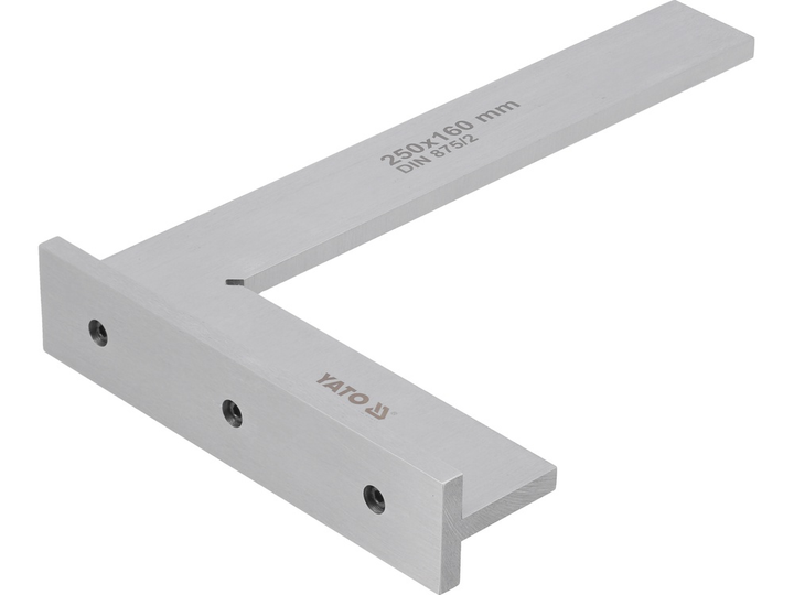 Kątownik ślusarski YATO ze stopką 250 x 160 mm kl. II (YT-70764) - obraz 3