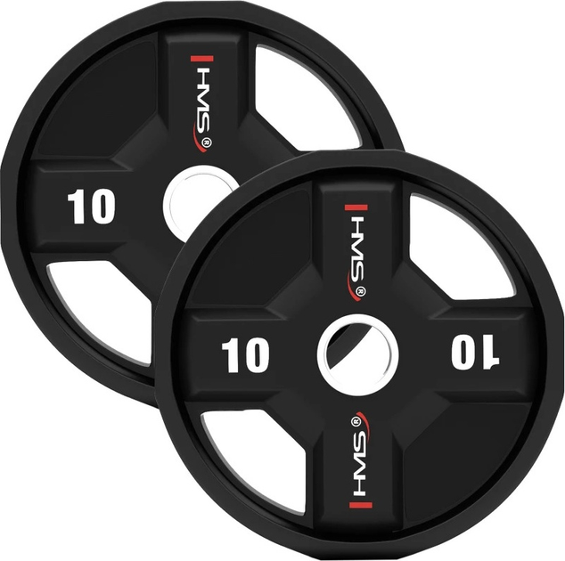 Zestaw talerzy olimpijskich HMS TPC poliuretanowych 2 x 2.5 - 25 kg 12 szt. (5908261682780) - obraz 7
