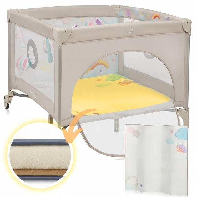 Манеж Lionelo MILLE PLUS GREY BEIGE - Фото 2 Манеж Lionelo MILLE PLUS GREY BEIGE - изображение 2
