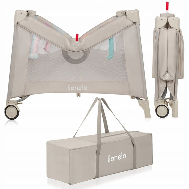 Манеж Lionelo MILLE PLUS GREY BEIGE - Фото 5 Манеж Lionelo MILLE PLUS GREY BEIGE - изображение 5