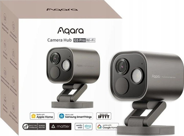 IP-камера Aqara Camera Hub G5 Pro Wi-Fi Gray (CH-C07D) - зображення 2