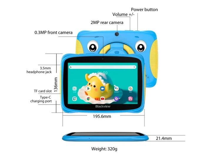 Планшет Blackview Tab 3 Kids 2/32GB Wi-Fi Undersea Blue - изображение 3