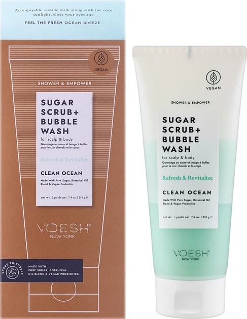 Скраб для тіла та шкіри голови Voesh Clean Ocean очищувальний 210 г (818463021803) - зображення 2