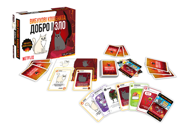 Настільна гра Rozum Вибухові кошенята: Добро і Зло (Exploding Kittens: Good Vs Evil) - зображення 3