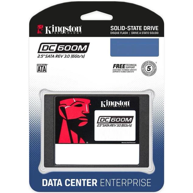 Накопитель SSD 1.9TB Kingston DC600M 2.5" SATAIII 3D TLC - Фото 3 Накопитель SSD 1.9TB Kingston DC600M 2.5" SATAIII 3D TLC - изображение 3
