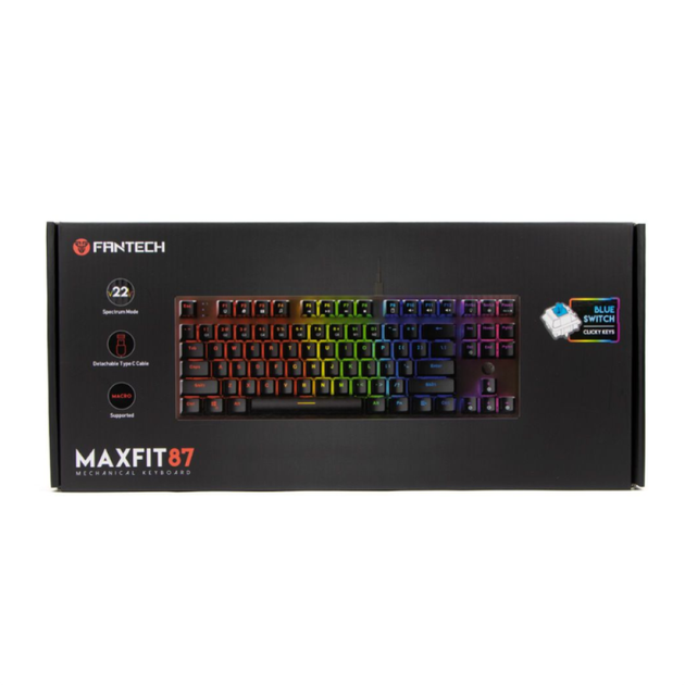 Клавіатура Fantech MAXFIT 87 MK856 Blue Switch, Black - зображення 3