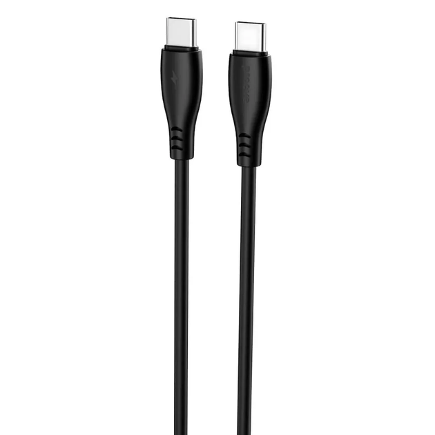 Кабель зарядный Proove Simple Silicone Type-C to Type-C, 2 м, 60W, черный - Фото 1 Кабель зарядный Proove Simple Silicone Type-C to Type-C, 2 м, 60W, черный - изображение 1