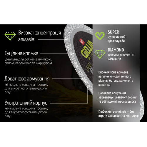 Alloid Pro. Диск алмазный со сплошной кромкой, ультратонкий 125мм - Фото 8 Alloid Pro. Диск алмазный со сплошной кромкой, ультратонкий 125мм - изображение 8