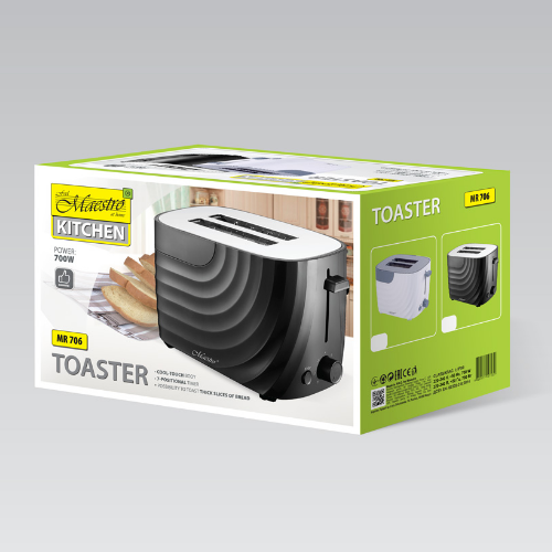 Тостер 700W MR-706-BLACK Maestro - изображение 5