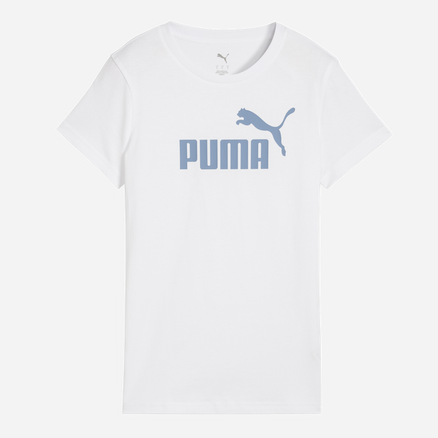 Футболка хлопковая женская Puma Ess No. 1 Logo Tee (S) 68237154 XS White-Cool Blue с принтом (4069157669870) - Фото 5 Футболка хлопковая женская Puma Ess No. 1 Logo Tee (S) 68237154 XS White-Cool Blue с принтом (4069157669870) - изображение 5
