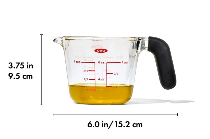 Kubek z miarką Oxo Good Grips szkłany 250 ml (840097708584)  - obraz 2