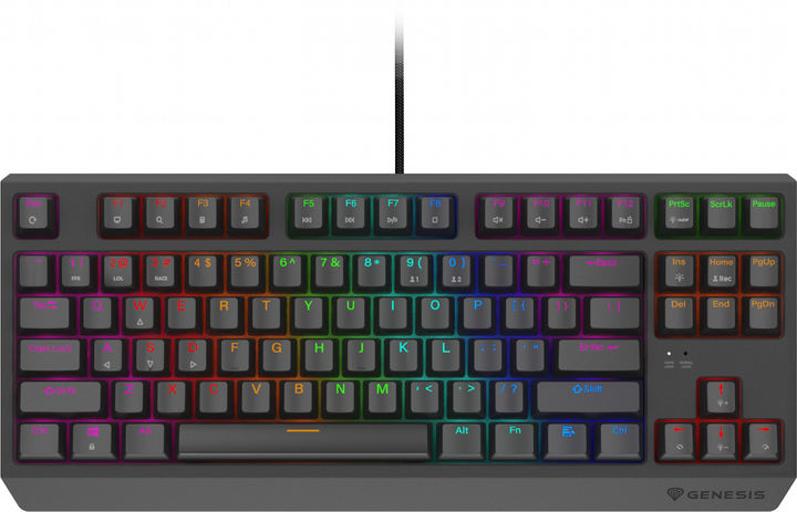 Клавіатура дротова Genesis Thor 230 TKL Lite RGB Outemu Red USB Black (NKG-2076) - зображення 1