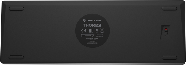 Клавіатура бездротова Genesis Thor 660 G2 RGB Gateron Red USB/Wireless Black (NKG-1916) - зображення 7