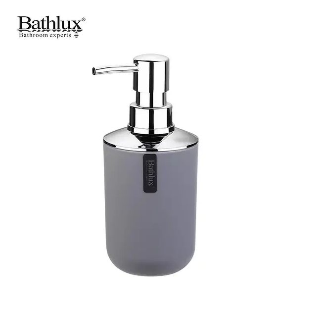 Набір аксесуарів для ванної кімнати і душа Bathlux 6 предметів: урна,йоржик,дозатор,склянки, мильниця сірий - зображення 2