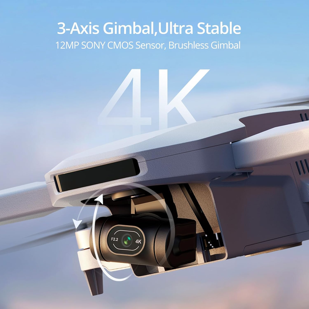 Квадрокоптер Potensic ATOM 4K GPS FPV, дрон до 5 км, 32 мин полета, 3-осевой подвес, - изображение 4