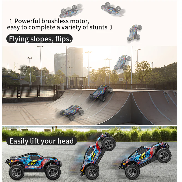 Большая машинка на пульте KF10 1:10 машинка на пульте управления 4WD, 40 км/ч полный привод, LED свет влагозащ - изображение 5