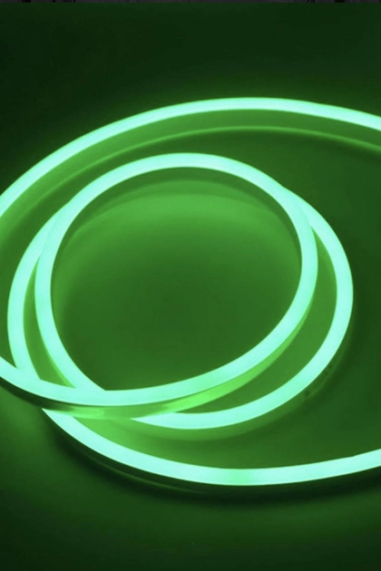Гибкий неон, светодиодная гибкая неоновая лента Neon 220 В 5 м Зеленый - изображение 2