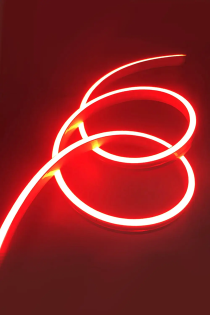 Гибкий неон, светодиодная гибкая неоновая лента Neon 220 В 5 м Красный - изображение 4