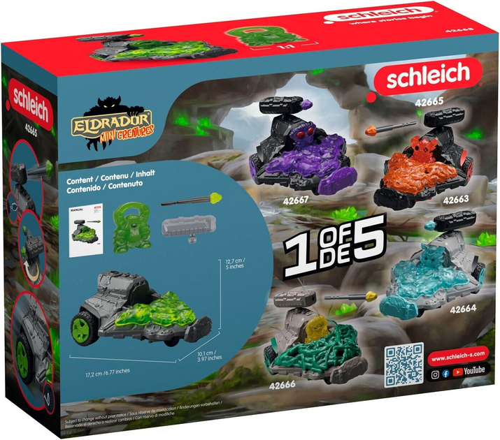 Фігурка Schleich Eldrador Stone Jet Vehicle with Mini Creature SLH42665 (4059433716848) - зображення 3