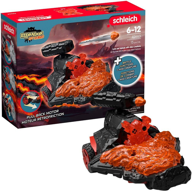 Фігурка Schleich Eldrador Lava Jet Vehicle with Mini Creature SLH42663 (4059433716824) - зображення 1
