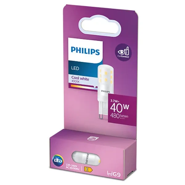 Світлодіодна лампа Philips G9 3.7Вт 4000K (нейтральний) 480 люменів 929003791001 - зображення 2