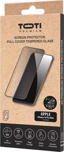 Захисне скло Toti Premium для Apple iPhone 16 Pro Max Black (4779054830944) - зображення 3