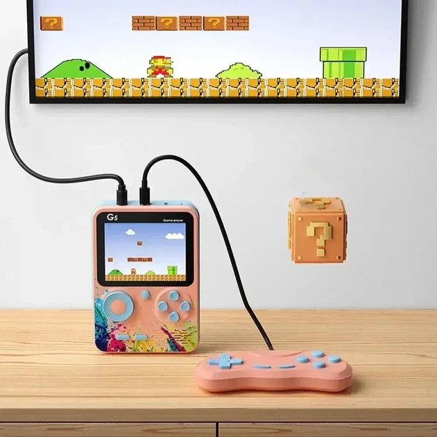 Портативная игровая консоль G5S+джойстик, Детская игровая приставка к телевизору 500 встроенных игр - Фото 4 Портативная игровая консоль G5S+джойстик, Детская игровая приставка к телевизору 500 встроенных игр - изображение 4