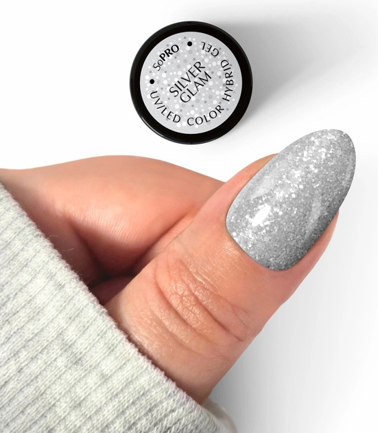 Lakier hybrydowy Silcare SoPro Silver Glam 7 g (5902560557077) - obraz 3