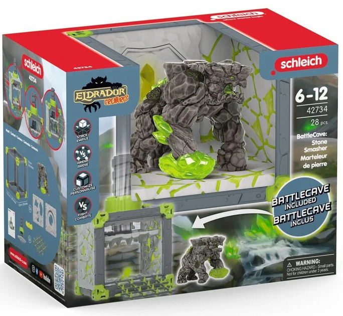 Figurka Schleich Eldrador Creatures BattleCave Stone Smasher SLH42734 (4069111059884) - obraz 1