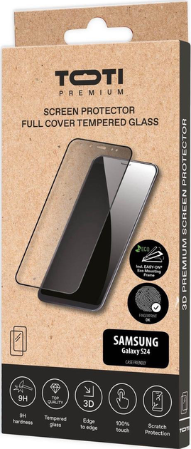 Szkło ochronne Toti Premium do Samsung Galaxy S24/S25 Black (4779054830555) - obraz 3