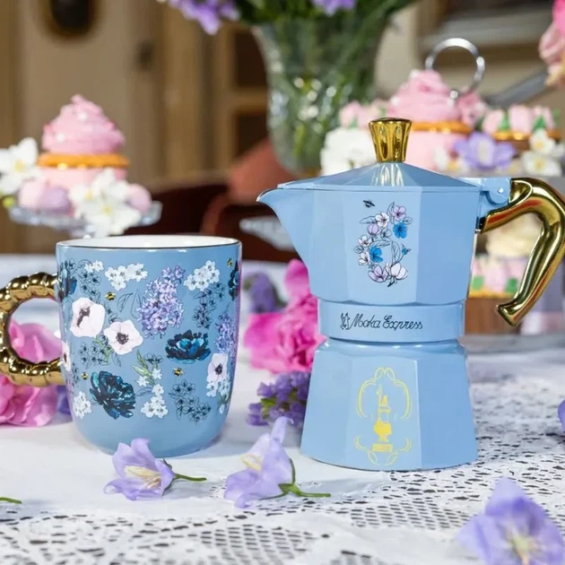Кавоварка гейзерна для плити алюміній 6 чашок Bialetti біло-блакитний - зображення 5