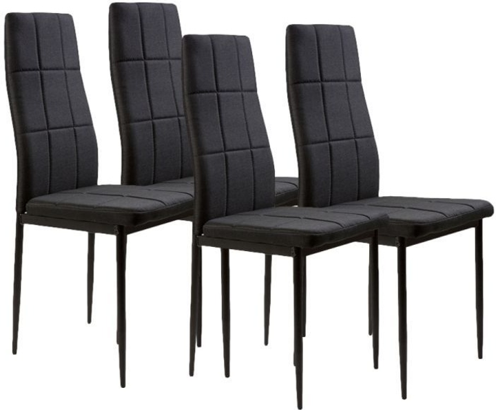 Набір стільців для кухні та вітальні ModernHome by Multistore DC860 4 шт Чорні (5903089064862) - зображення 1