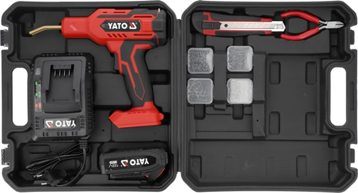 Zgrzewarka do plastiku YATO 60W 18V 500˚C akumulator 2Ah YT-824482 (5906083116315) - obraz 9