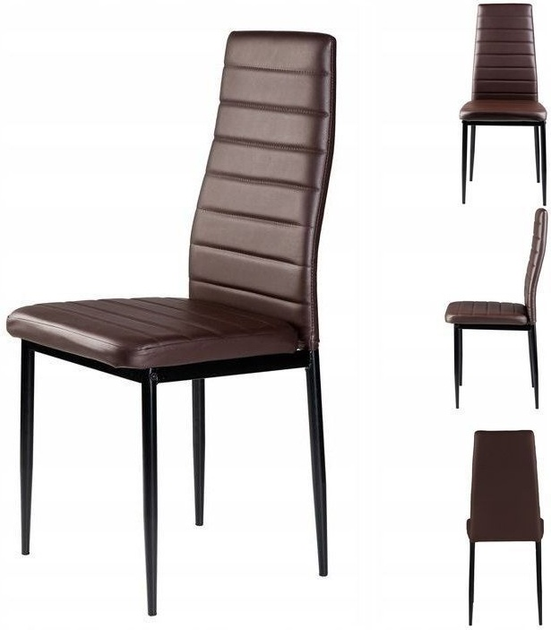 Zestaw krzeseł do salonu i jadalni ModernHome by Multistore DC855 4 szt Brązowe (5903089064596) - obraz 5