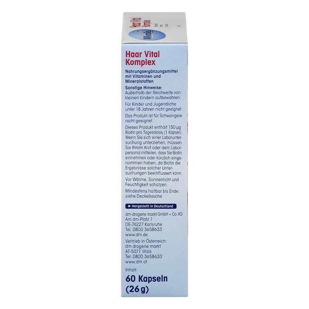 Витаминный комплекс для волос Mivolis Haar Vital Komplex, 60 капсул, от DM - изображение 5