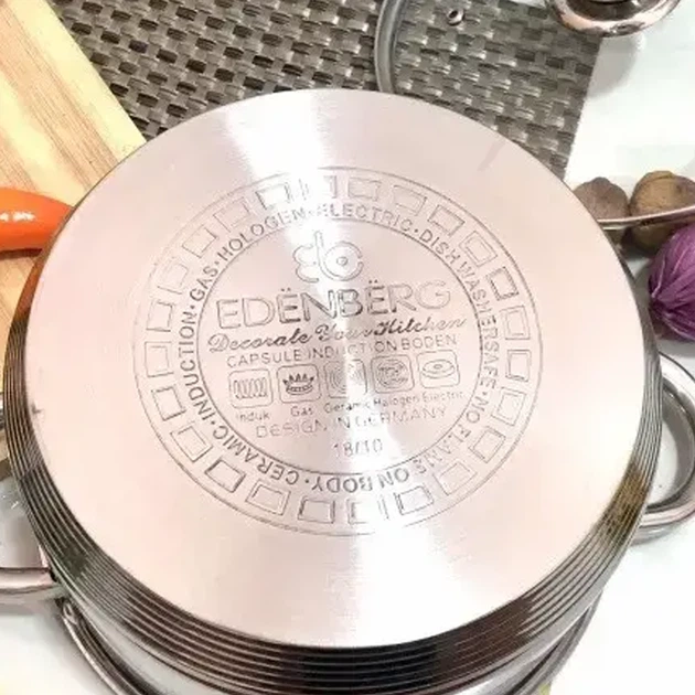Кастрюля 5.5 л из нержавеющей стали Edenberg EB-3007 - изображение 4
