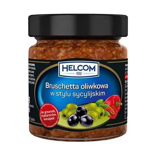 Брускетта Helcom Bruschetta oliwkowa w stylu sycylijskim оливковая сицилийская 225 мл - Фото 1 Брускетта Helcom Bruschetta oliwkowa w stylu sycylijskim оливковая сицилийская 225 мл - изображение 1