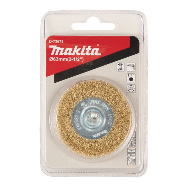 Szczotka druciana Makita tarcziwa 1/4" 63 mm (88381586207) - obraz 4