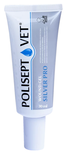 Гелева пов'язка JM Sante Pharma POLISEPT VET WOUND GEL SILVER PRO для собак і котів 30 мл (5902596718480) - зображення 2