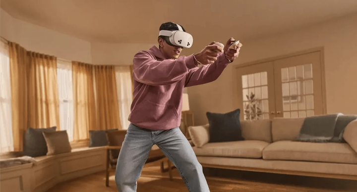 Okulary wirtualnej rzeczywistości Oculus Meta Quest 3S 128GB White + Batman: Arkham Shadow (815820025221) - obraz 6