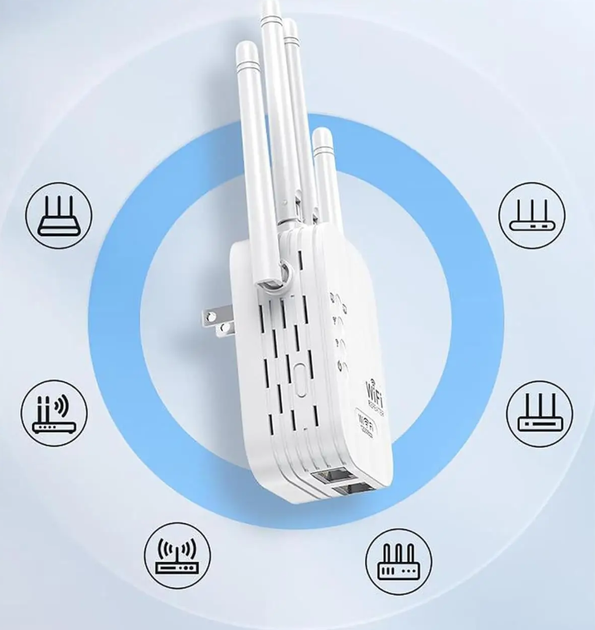 Усилитель сигнала WiFi Wireless Repeater 5G/2.4G Репитер, ретранслятор сигнала до 1200Mbps 802.11 - изображение 3