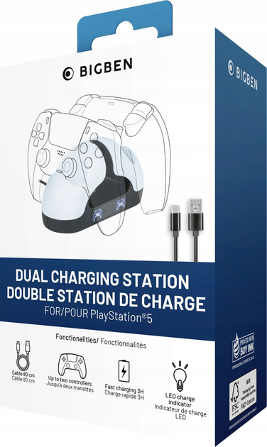 Podstawka ładująca Nacon Dual Charger Station Black/White (2021141) - obraz 3