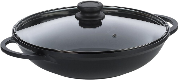 Patelnia Wok Kela Atura z pokrywką i dwoma uchwytami 32 cm (4025457151743) - obraz 1