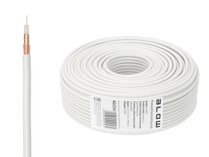 Кабель коаксіальний Blow CX-600 100 м White (5900804002581) - зображення 2