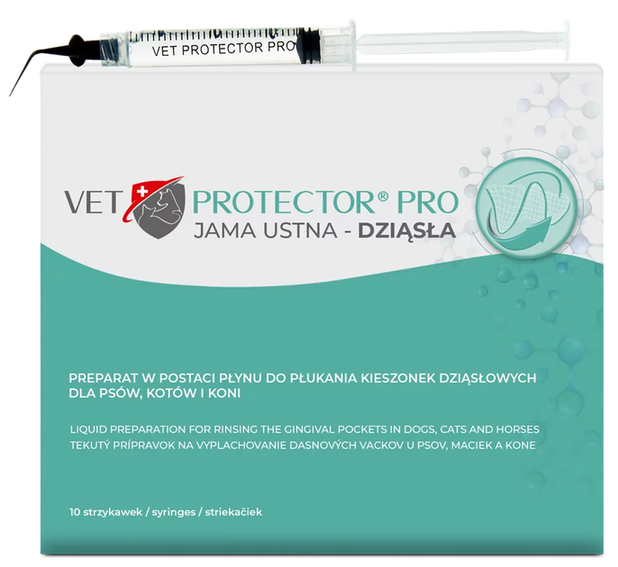 Ополіскувач для ротової порожнини JM Sante Pharma VET PROTECTOR ORAL для собак і котів 10×3 мл (5902596718381) - зображення 1