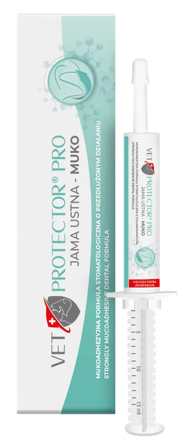 Preparat do jamy ustnej JM Sante Pharma VET PROTECTOR PRO MUKO dla psów i kotów 15 ml (5902596718275) - obraz 1