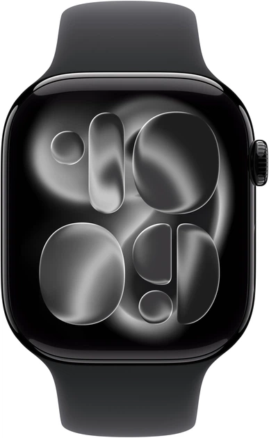 Smartwatch Apple Watch Series 11 GPS 42mm Jet Black Aluminium Case with Black Sport Band - M/L (APL_MEQU4) - obraz 2