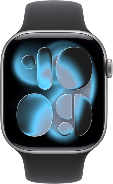 Smartwatch Apple Watch Series 11 GPS 42mm Space Grey Aluminium Case with Black Sport Band - M/L (APL_MEQX4) - obraz 2