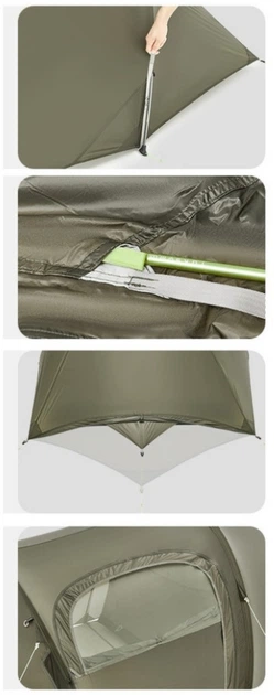Двомісний намет Naturehike Opalus UL Темно-зелений CNK2450WS036 (6927595795903 - зображення 12